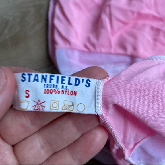 Vintage Stanfields Panties Truro Nova Scotia pink lace trim vintage lingerie - Picture 4 of 4